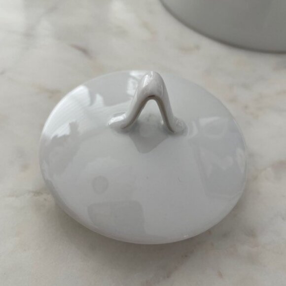 Vintage Rosenthal R. Loewy Form 2000 China Coffee & Tea Pots White w Silver - Picture 3 of 16